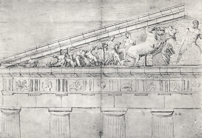 Study of a Pediment from the Parthenon by Jacques Carrey